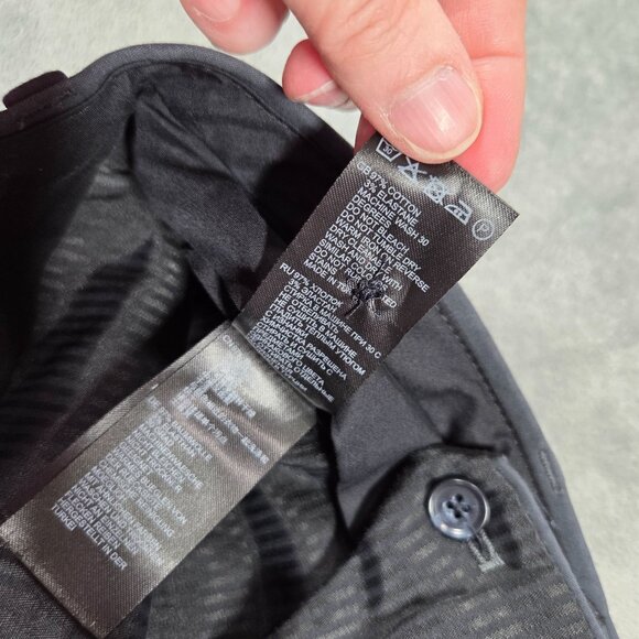 Reiss Pants Mens 32X32 Gray Eastbury Slim Fit Cotton Blend Preppy Stretch Chinos - Picture 5 of 9